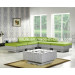 Aluminium Outdoor Garden Rattan Wicker Corner Sofa Furniture (JJ-S666)