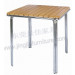 Aluminium Wood Square Patio Coffee Hotel Restaurant Table (JJ-TS13)