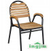 Aluminium Wooden Outdoor Garden Table and Chair (JC-50)