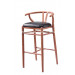 Aluminum Wood Appearance Armest Bar Chair