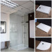 Anti-Slip Bathroom Sanitary Ware Solid Surface White Shower Tray