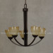 Antique Chandelier with Glass Shade (CH-850-5224X5)