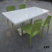 Artificial Marble Top Dining Table, Restaurant Table and Chair
