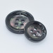 Black Brushed Pearl Polyester Resin Glitter Suit Button