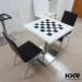 Black Modern Solid Surface Wall Dining Table