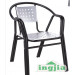 Black Painting Aluminum Metal Outdoor Patio Leisure Coffee Chair (JC-06C)