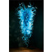 Blue Mouth Blown Glass Chandelier for Restaurant Decoration