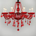 Bright Red Candle Decoration Weding Crystal Chandelier