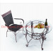 Cheap Iron Cane Wicker Metal Bistro Restaurant Table (JJ-S425&566)