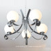 Chrome Glass Tube Home Lighting Chandelier Lamp