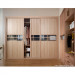 Classic Glass Waist Sliding Wooden Wardrobe (YG11205)