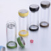 Colorful Plastic Double Wall Glass Water Bottle