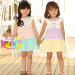 Colorful Rainbow Patchwork Summer Girl Dress for Babies, Baby Garment