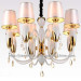 Competitive Iron Chandelier Lighting with Fabric Shade