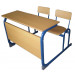 Connected Double School Desk and Chairs (MXZY-248)