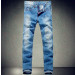 Crinkle Leisure Men Long Cotton Pocket Denim Jeans