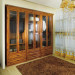 Custom Brown Wooden Wardrobe with Glass (OPY09-30)