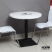 Custom Made Solid Surface Restaurant Dining Tables and Chairs for 2 Person