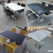 Customized Fine Grain Color Solid Surface Restaurant Dining Table
