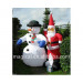 Customized Inflatable Snowman with Santa Claus Ornament (MIC-495)