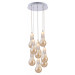 Decorative Champagne Plated Bottom Chrome Metalware Restaurant Pendant Lamp (MD4216-9WCPE)