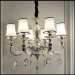 Die-Casting Aluminium Modern Crystal Chandelier Lighting with Glass Shades (S825-6)