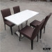Dining Room Marble Stone Top Coffee Dining Table Round