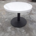 Dining Table with Logo, White Black Table for Restaurant
