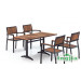 Dinner Hotel Wood Aluminium Dining Patio Outdoor Garden Set (JT-503)