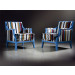 Divany Post Modern Living Room Furniture Set Colorful Fabric Leisure Sofa Chair (LS-545)