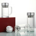 Double Wall Glass Tea Water Bottles with Tea Infuser