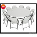 Elegant 6 Foot Round Table Folding Table Chair Set (SY-183ZY)