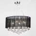 Em6106 Black Fabric Shade Glass Crystal Chandelier Pendant Light