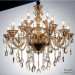 Europe Hotel K9 Large Crystal Hanging Lamp Chandelier in Cognac