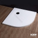 Fan-Shaped Artificial Stone Resin Solid Surface Shower Tray