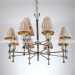 Fancy Iron Chandelier Lamp with Fabric Shade (SL2051-8+4)