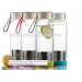 Fashion BPA Free Glass Water Bottle with Tea Fliter Fruit Infuser