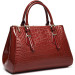 Fashion Corcodile Grain Genuine Leather Lady Handbag (P160-B3057)