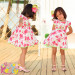 Flower Green Line Baby Dress, Wholesale Children's Boutique Clothing