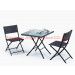 Folding Iron Frame Rattan Garden Dining Leisure Chair (JJ-S494)