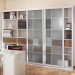 Frosted Glass Door Wooden Book Cabinet (SG21107A252)