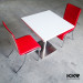 Glacier White Square 60X60cm Acrylic Solid Surface Table