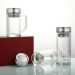 Glass Water Bottle with Stainless Steel Lidd