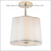 Gold Metal Modern Hanging Pendant Lamp with White Fabric Shade