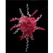 Hand Blown Murano Glass Red Small Glass Chandelier
