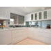 Handle-Free Design High Gloss White Lacquer Kitchen Cabinet