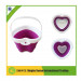 Heart Shape Colorful Plastic Foldable Bucket/Plastic Bucket