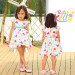 Hot Sale Children Girl Butterfly Printed Deress (9313)