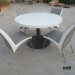 Hotel Furniture Pure White Table Artificial Marble Table and Chair