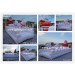 Inflatable Santa Claus with White Reindeer on Ground (MIC-497)